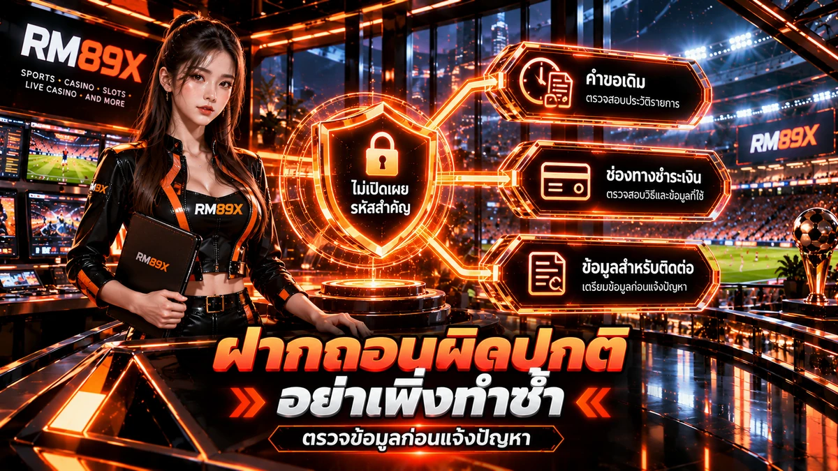 ปัญหาฝากถอน RM89x